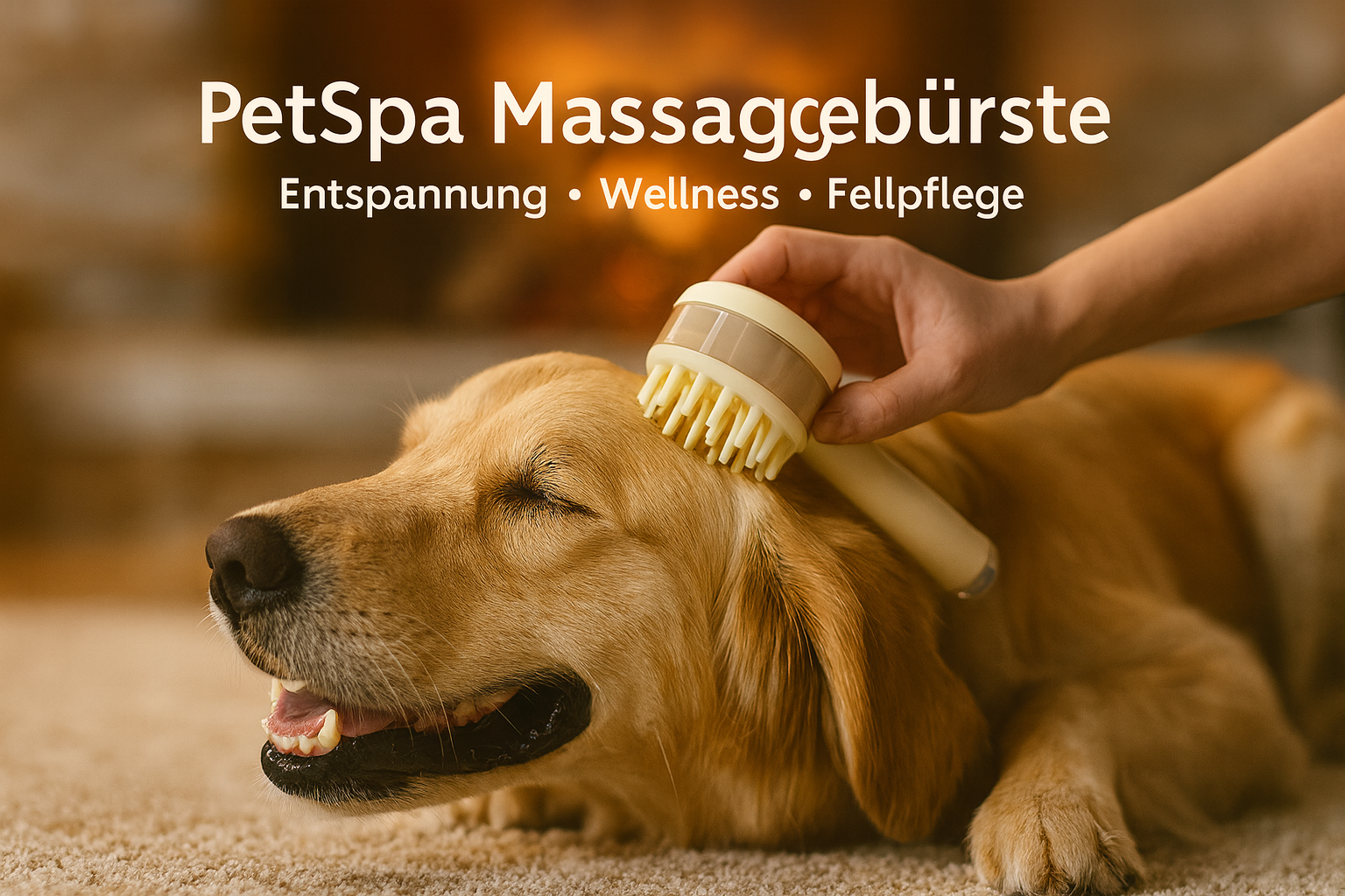 Verkaufsförderndes Produktbild - PetSpa Massagebürste